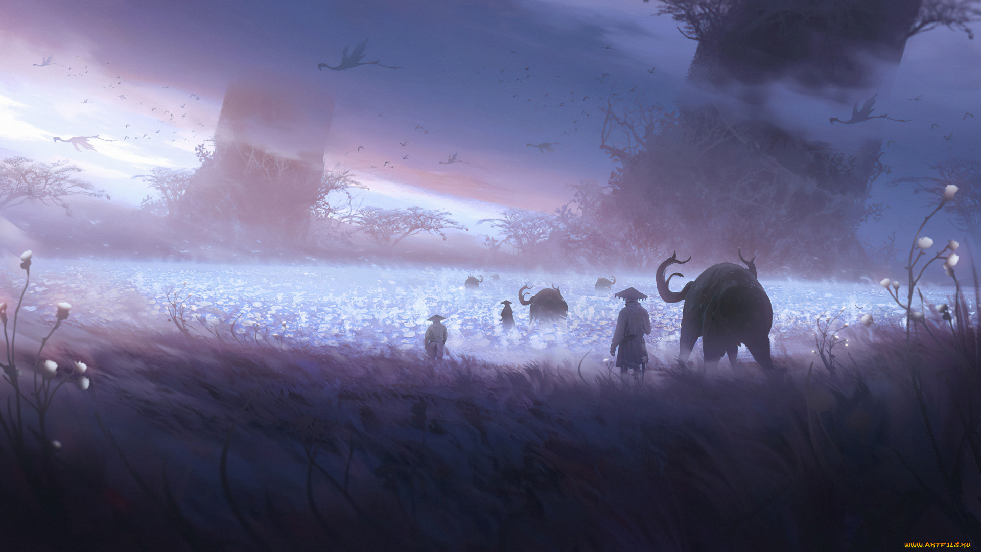 фэнтези, существа, туман