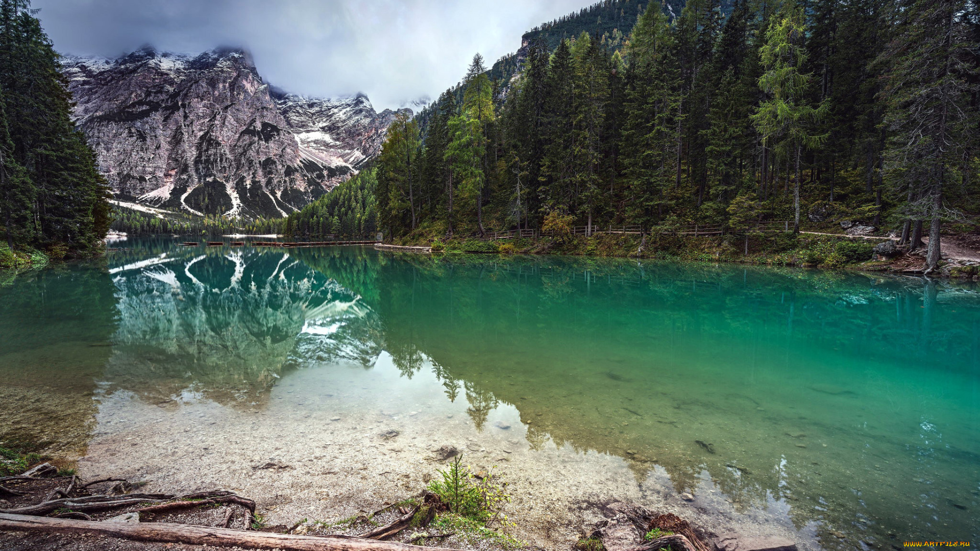 lago, di, braies, italy, природа, реки, озера, lago, di, braies