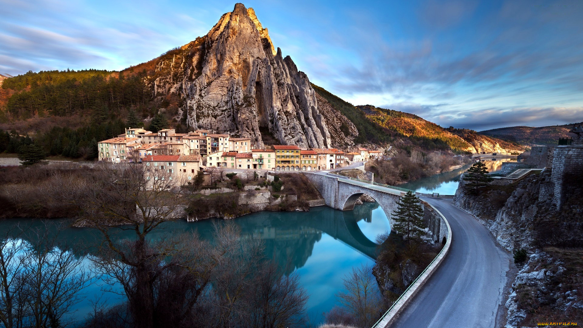 sisteron, provence, france, города, -, мосты
