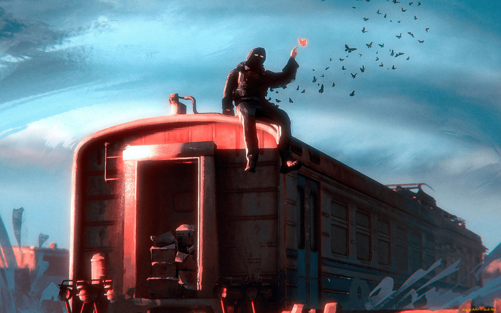 фэнтези, транспортные, средства, парень