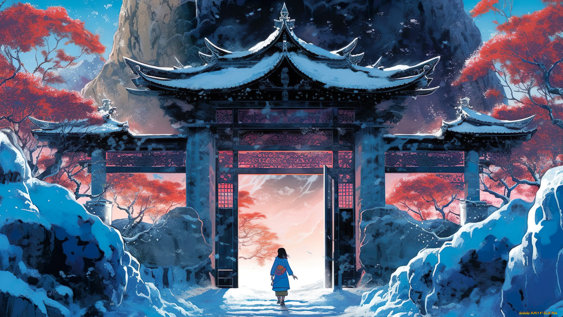 аниме, пейзажи, , природа, нейросети, графика, нейроарт, ai, art, нейронные, сети, рисунки, нейро, искусство