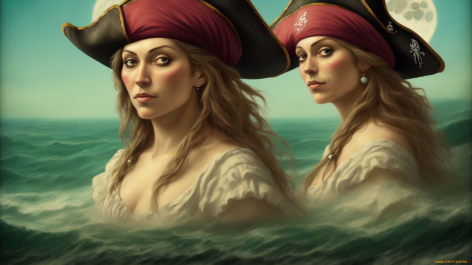 фэнтези, девушки, нейросети, графика, нейроарт, ai, art, нейронные, сети, рисунки, нейро, искусство, девушка, пират