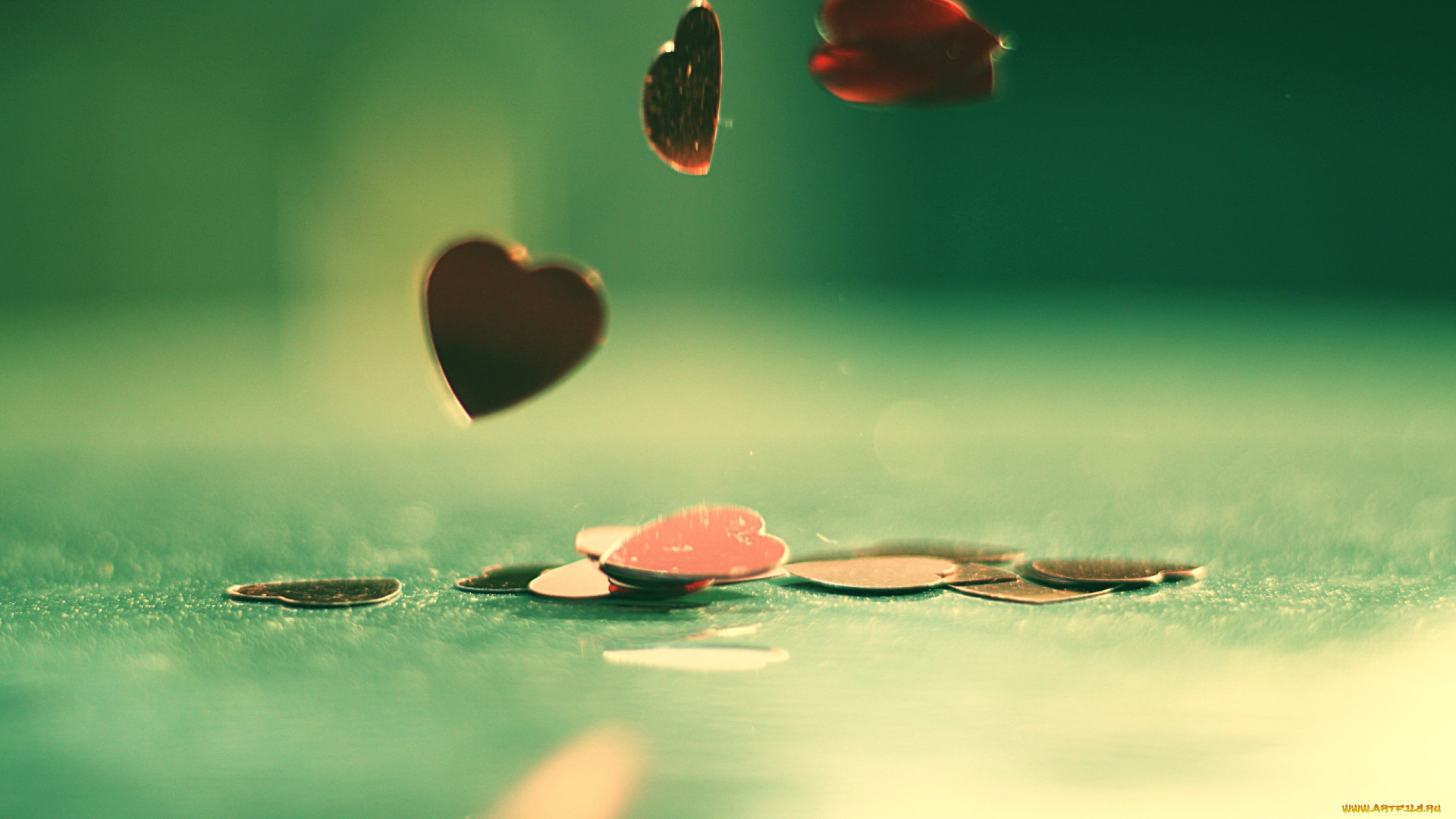праздничные, день, святого, валентина, , сердечки, , любовь, сердечки, падение