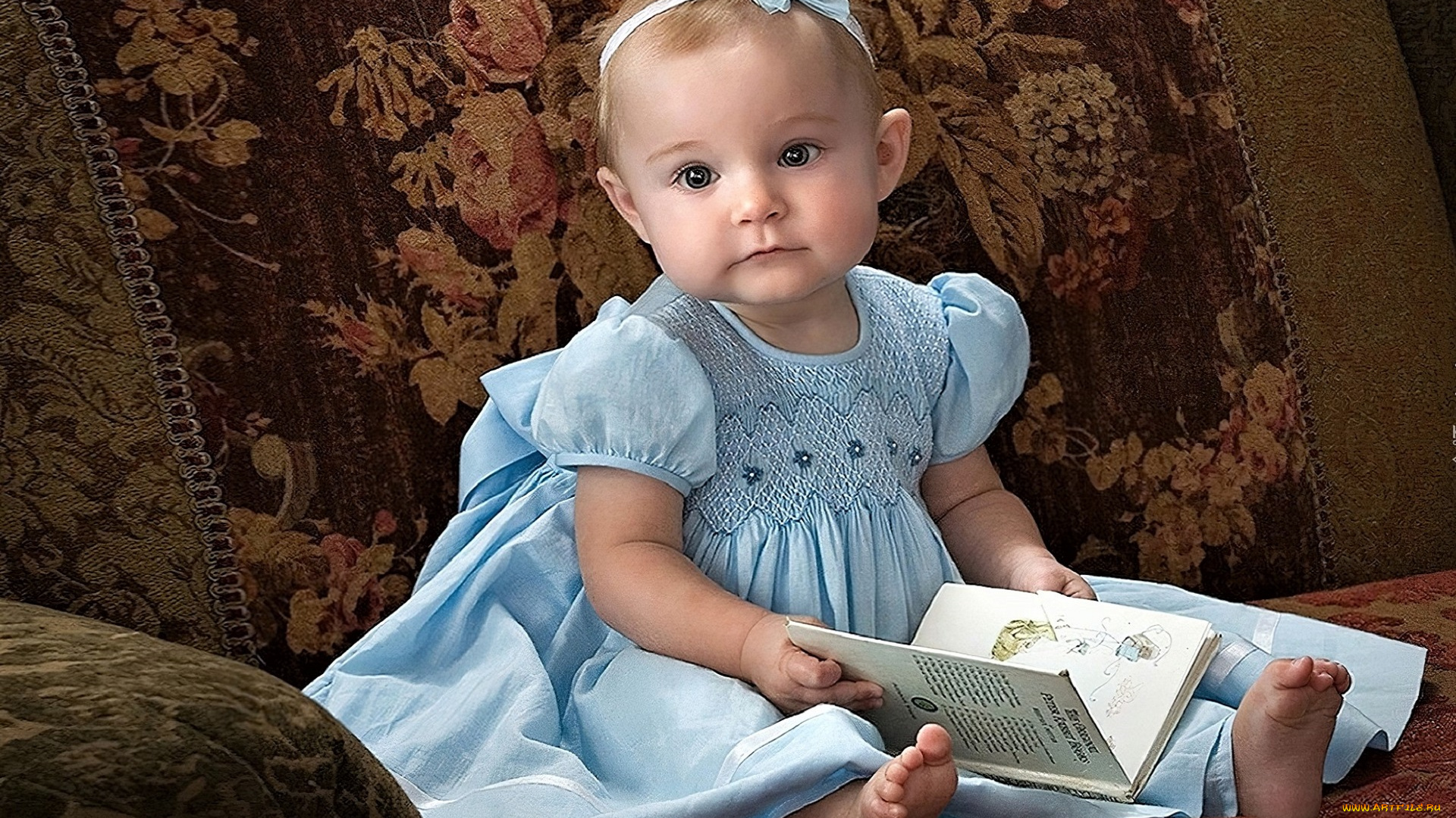 рисованное, richard, ramsey, девочка, книга, диван