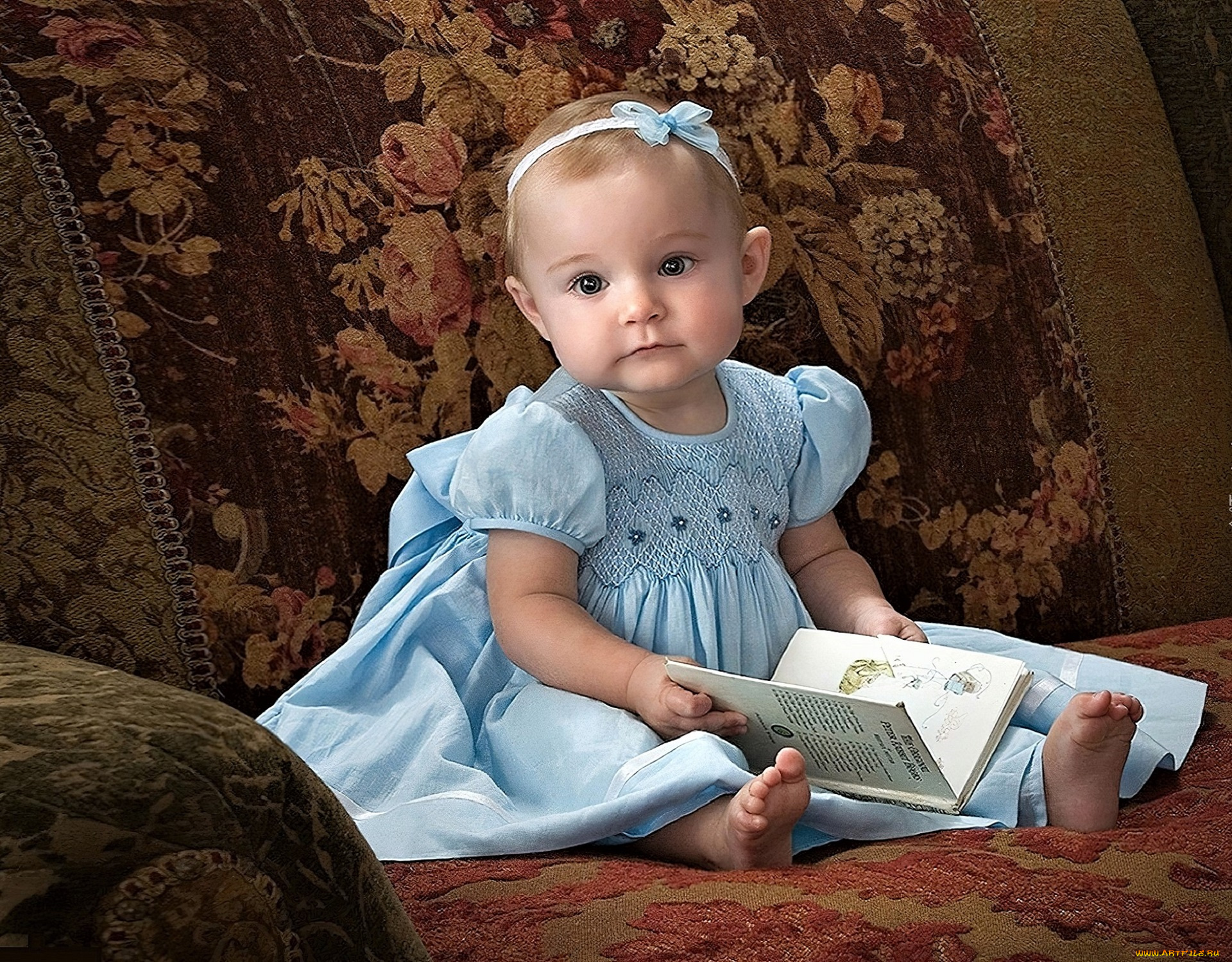 рисованное, richard, ramsey, девочка, книга, диван