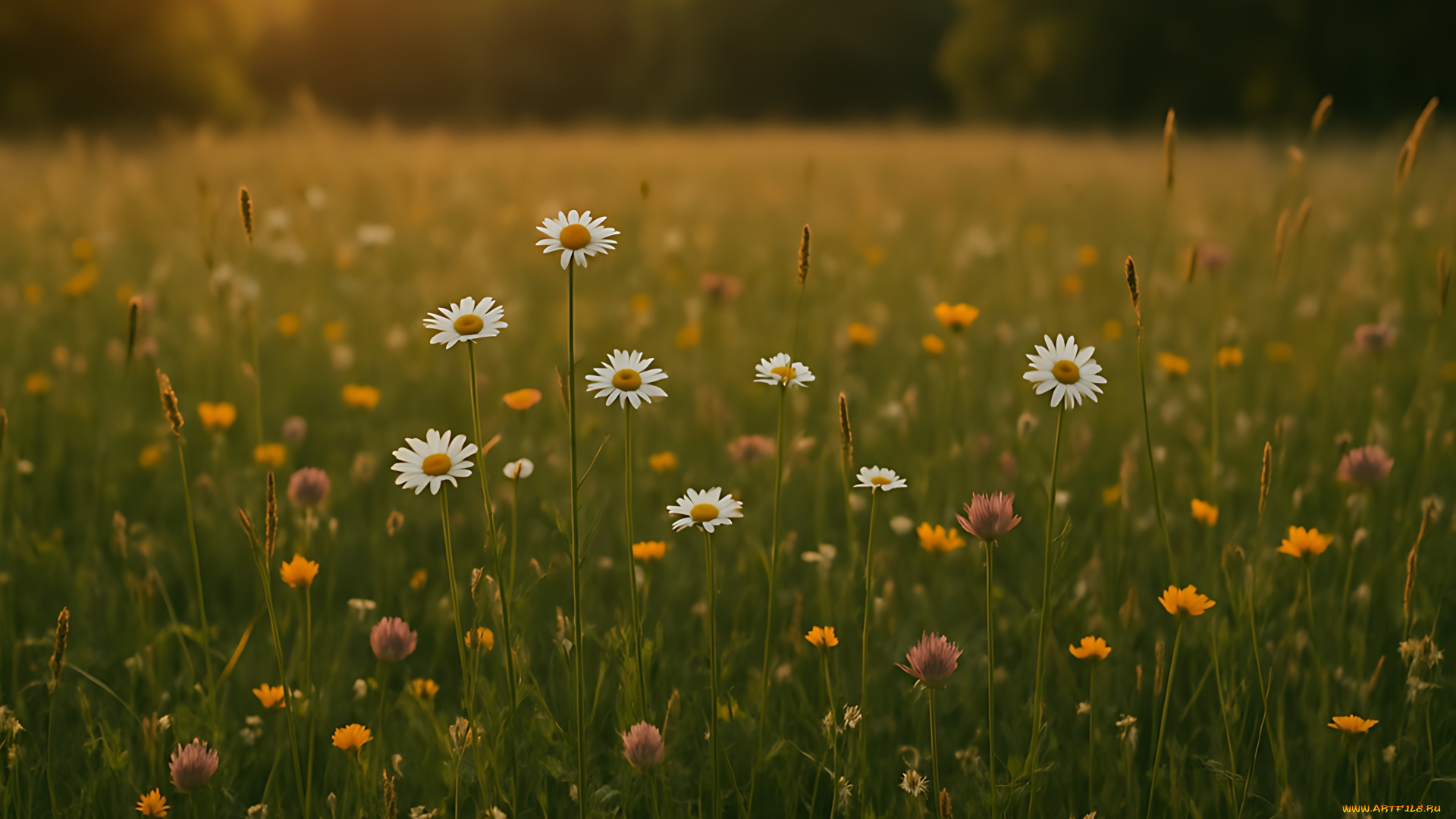 3д, графика, природа, , nature, лето, луг