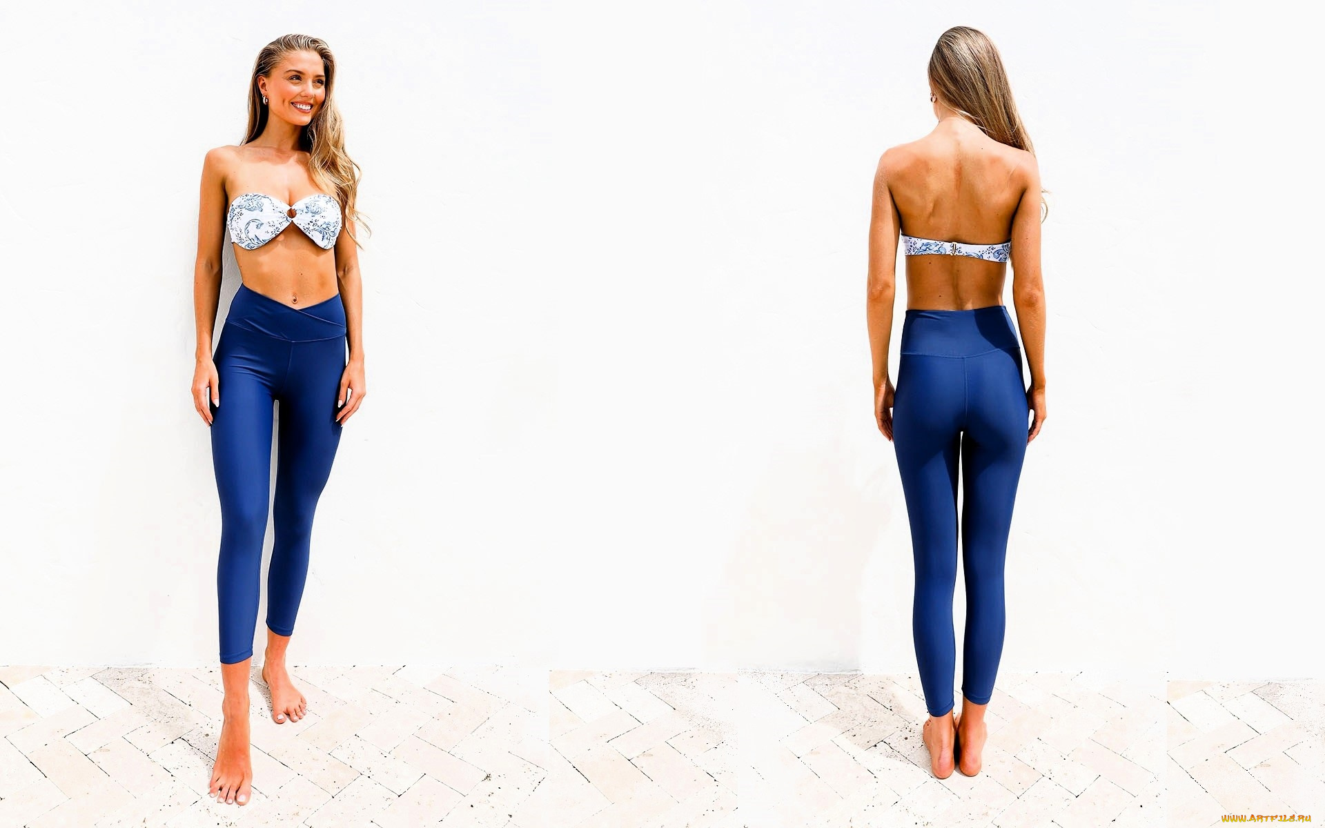 девушки, tara, goddard, блондинка, топ, лосины