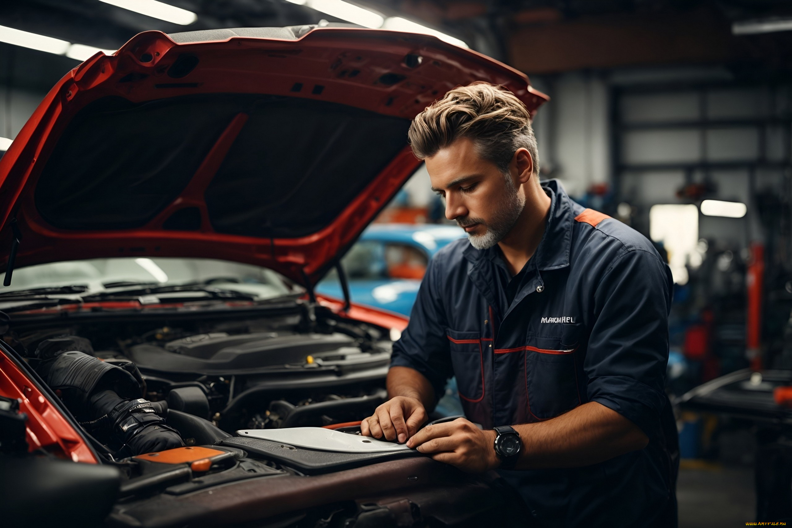 3д, графика, люди-авто, мото, , people-, car, , , moto, автомеханик