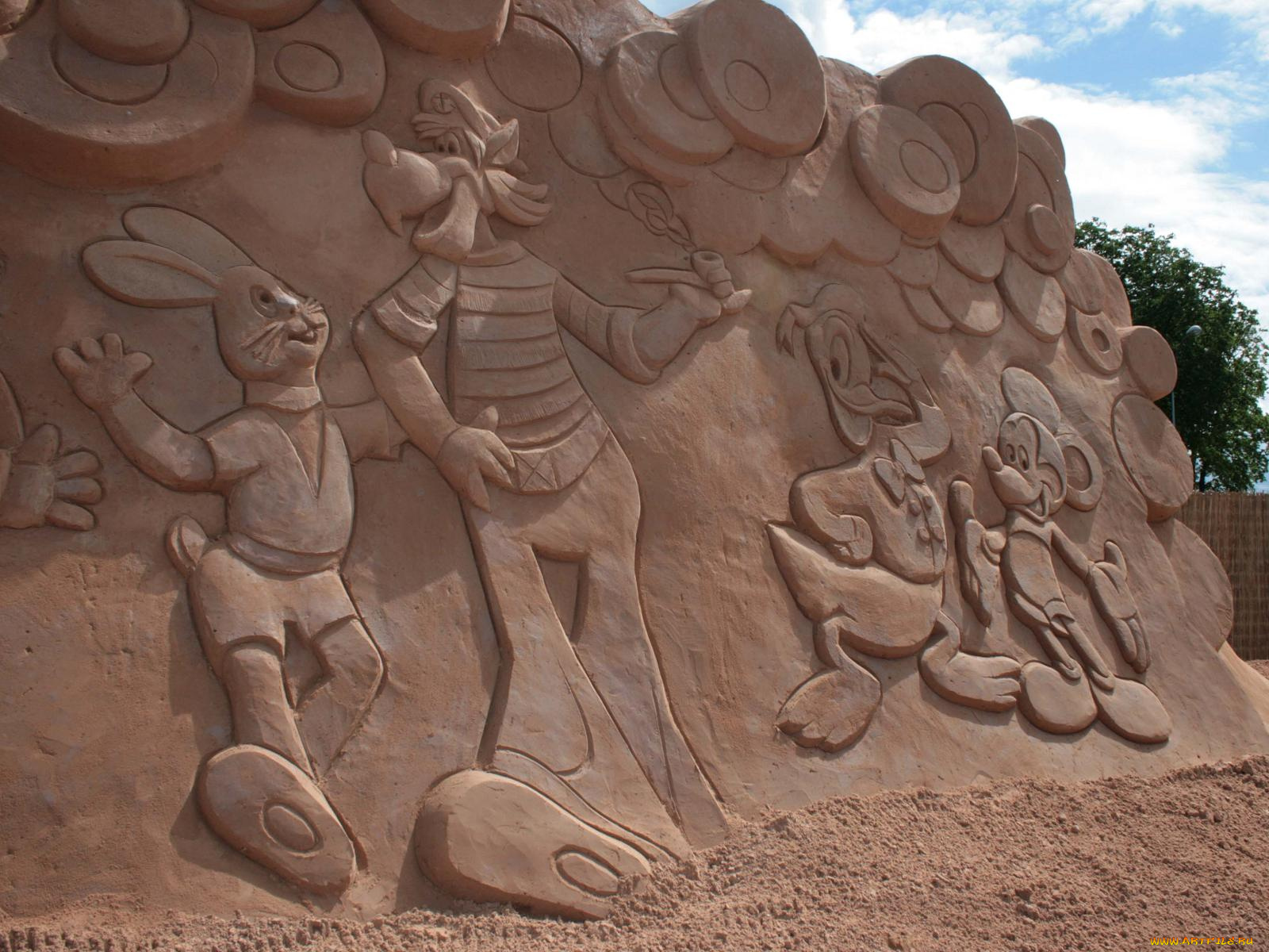 юрмала, праздник, улицы, йомас, разное, фигуры, из, песка, льда, снега