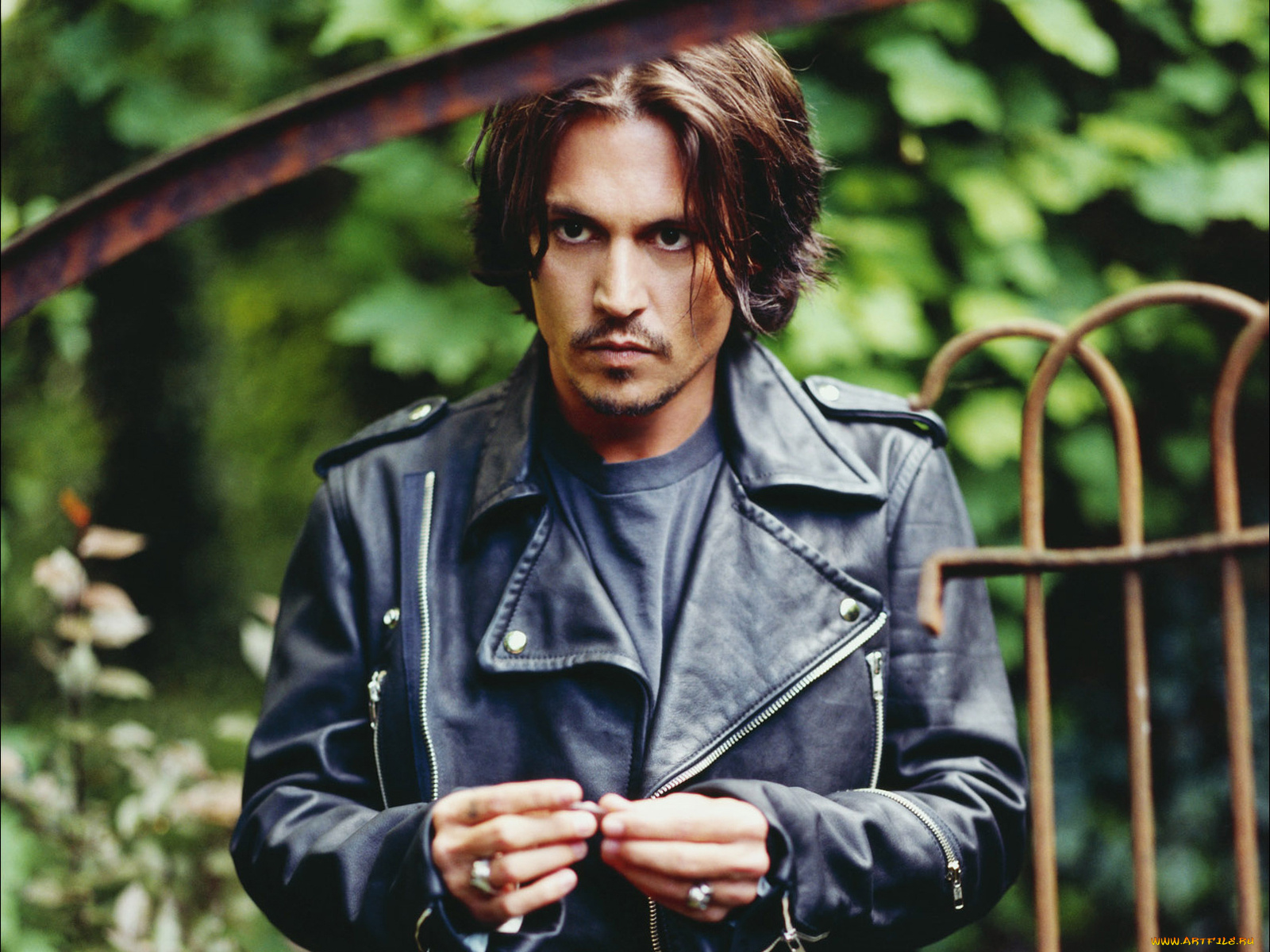 мужчины, johnny, depp, кожаная, куртка