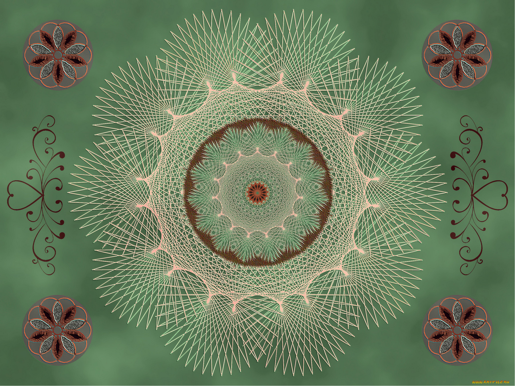 3д, графика, fractal, фракталы