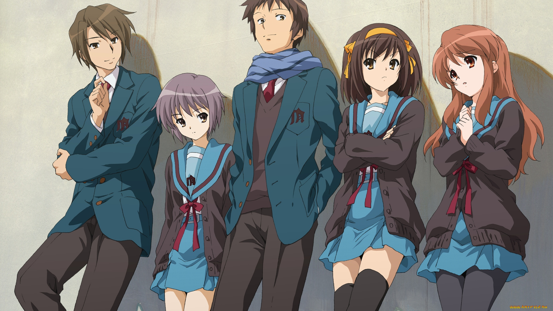 аниме, the, melancholy, of, haruhi, suzumiya, девушки, мальчики
