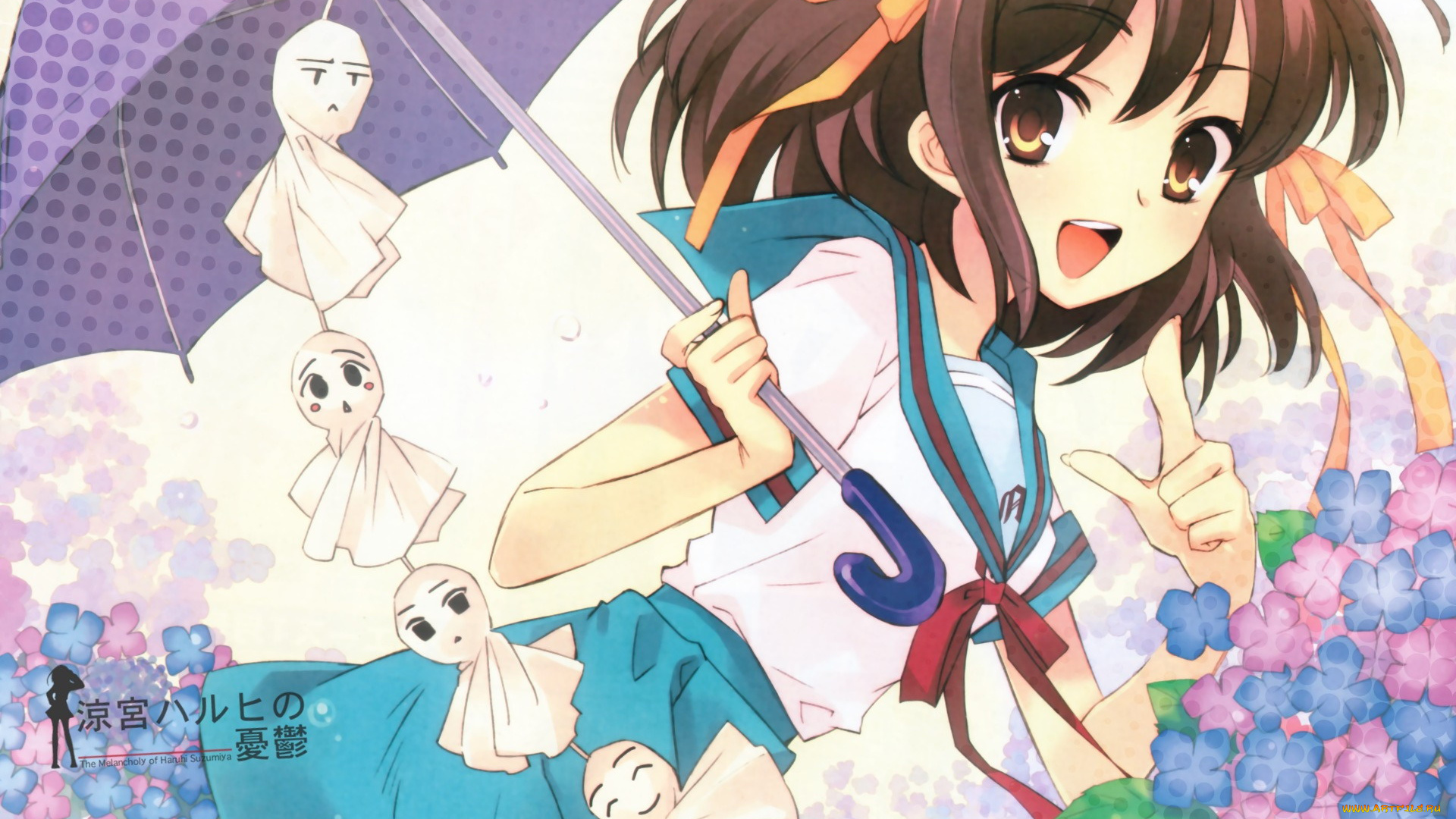 аниме, the, melancholy, of, haruhi, suzumiya, девушка