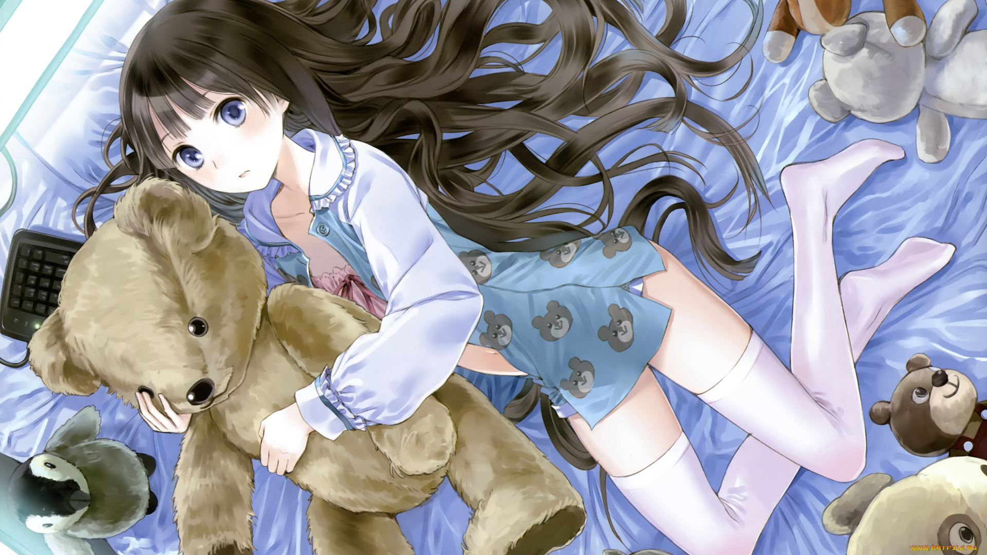 kamisama, no, memo, chou, аниме, юко, сиондзи, алиса, девочка, игрушки, плюшевый, мишка