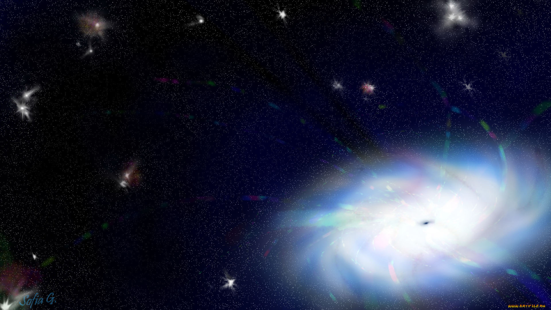 космос, галактики, туманности, звёзды, галактика