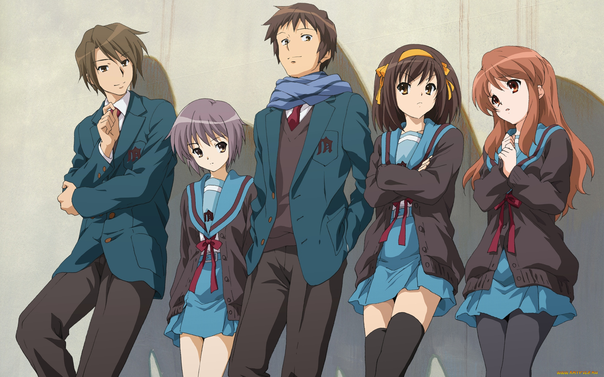 аниме, the, melancholy, of, haruhi, suzumiya, девушки, мальчики