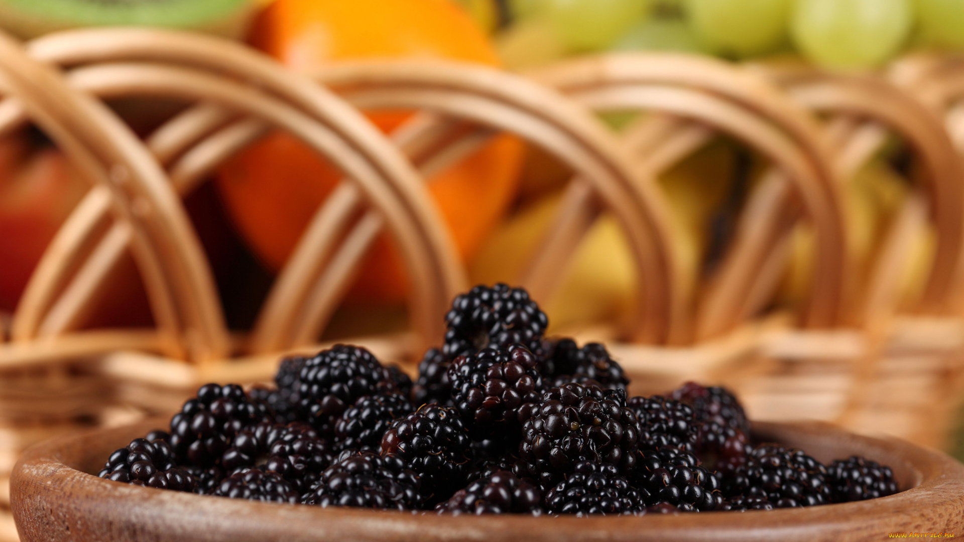 еда, ежевика, ягоды, миска