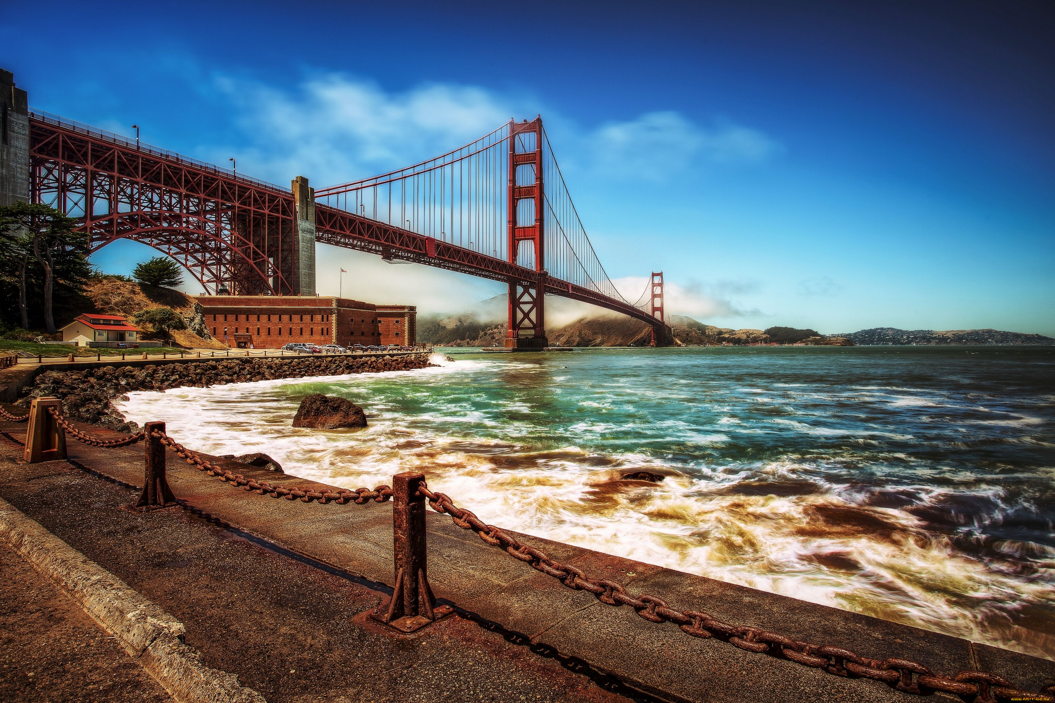 golden, gate, bridge, san, francisco, города, сан, франциско, сша, набережная, пролив, bay, мост, золотые, ворота