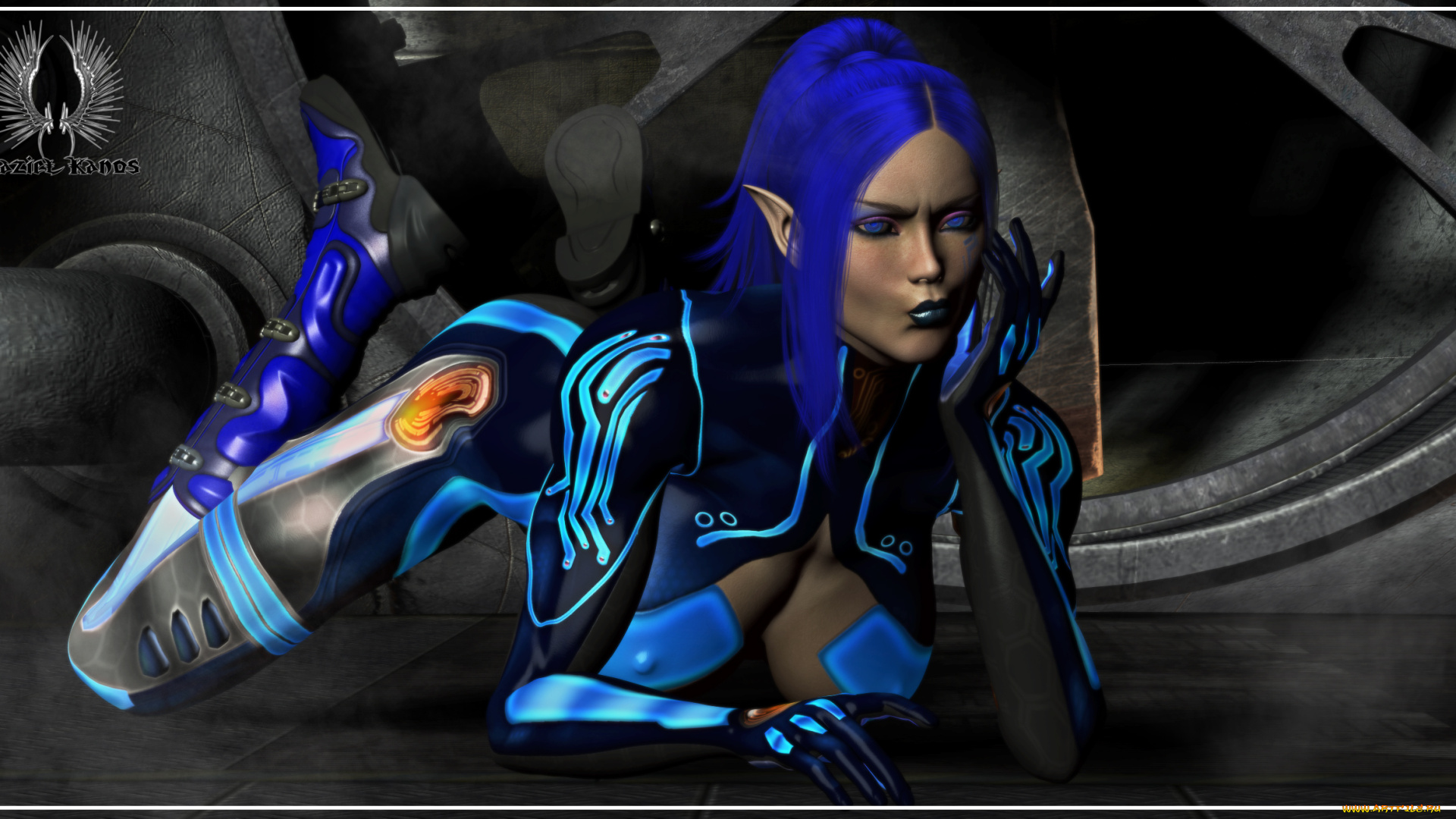 3д, графика, эльфы, , elves, взгляд, эльфийка