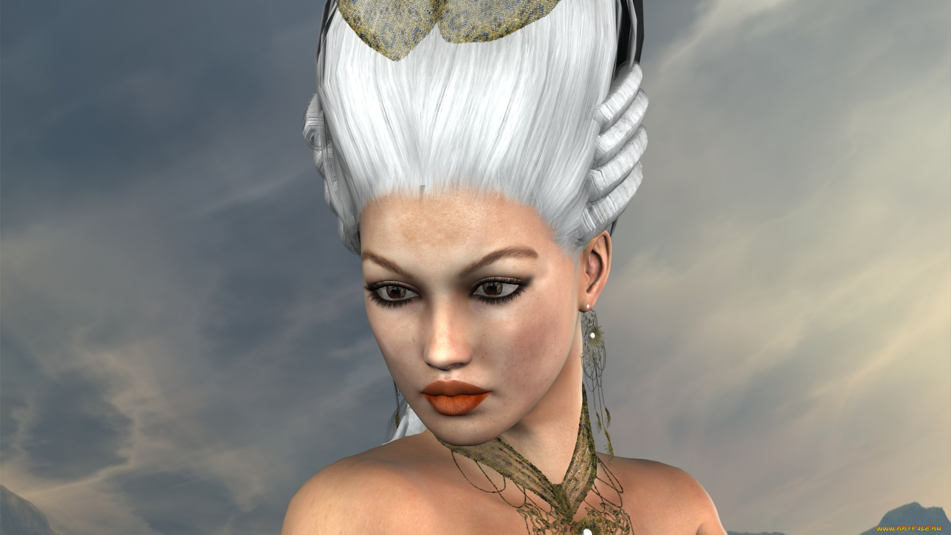 3д, графика, люди, , people, взгляд, девушка