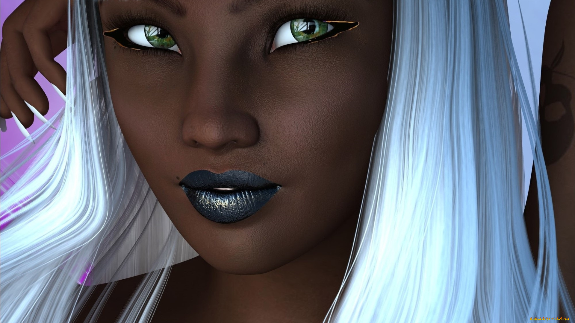 3д, графика, портрет, , portraits, блондинка, взгляд, девушка