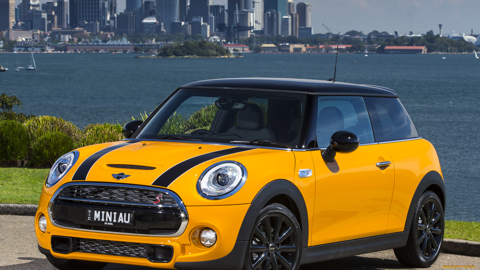 автомобили, mini, желтый, f56, 2014, г, au-spec, cooper, s