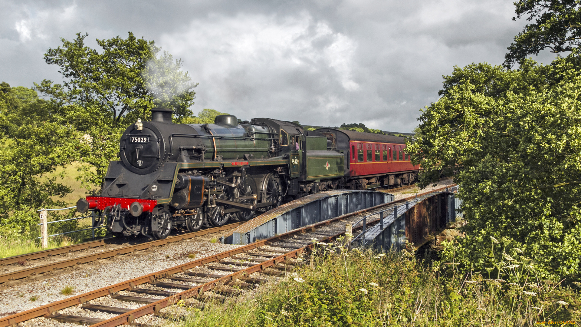 техника, паровозы, вагоны, паровоз, тоннель, рельсы, горы