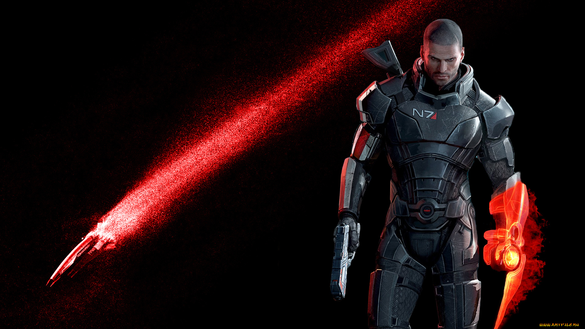 видео, игры, mass, effect, 3, воин