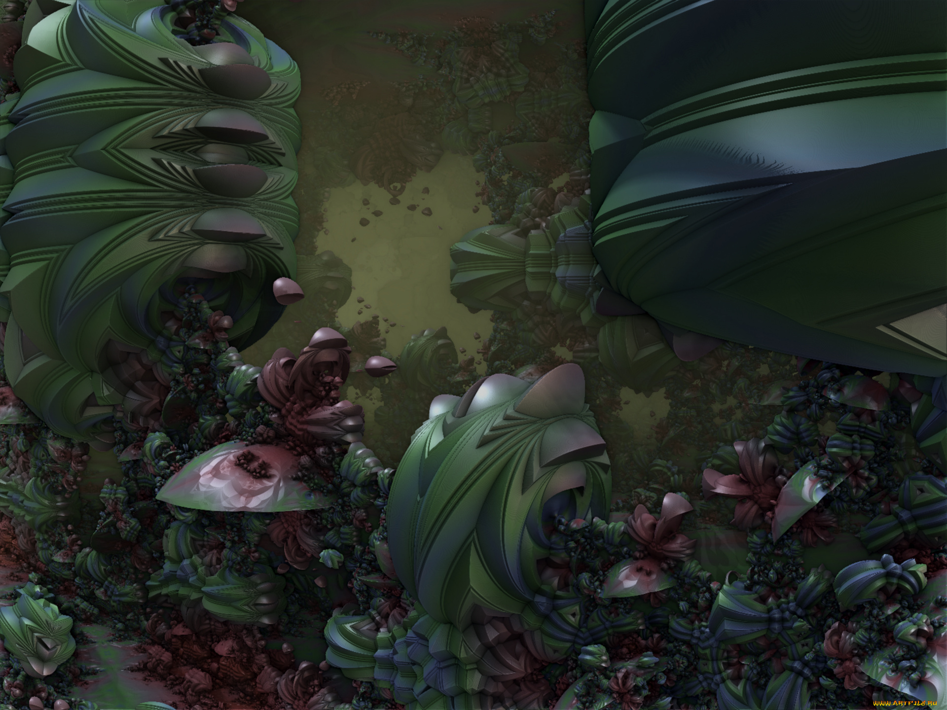 3д, графика, фракталы, , fractal, фон, узор, цвета