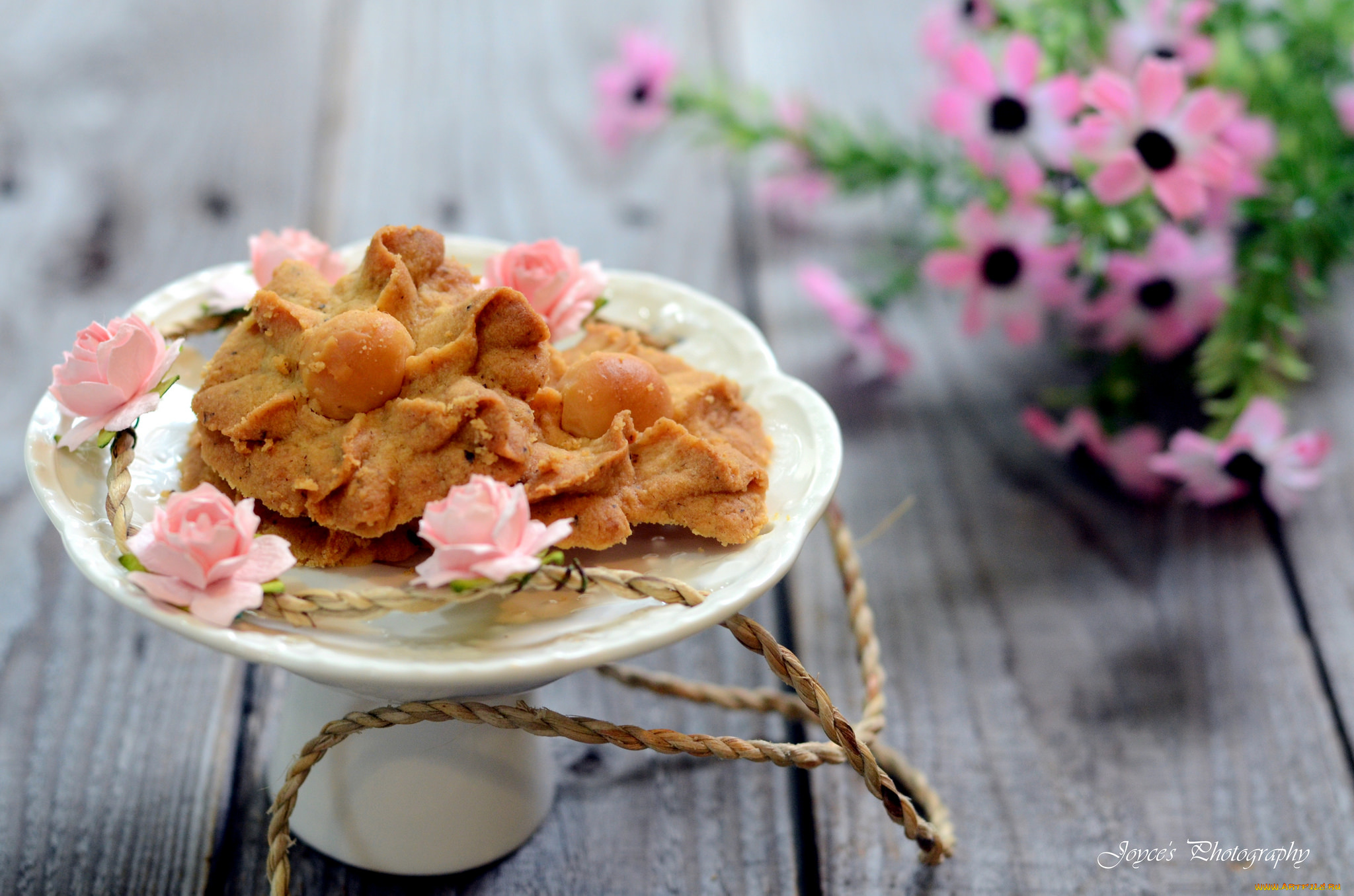 еда, пирожные, , кексы, , печенье, цветы, печенье, ваза