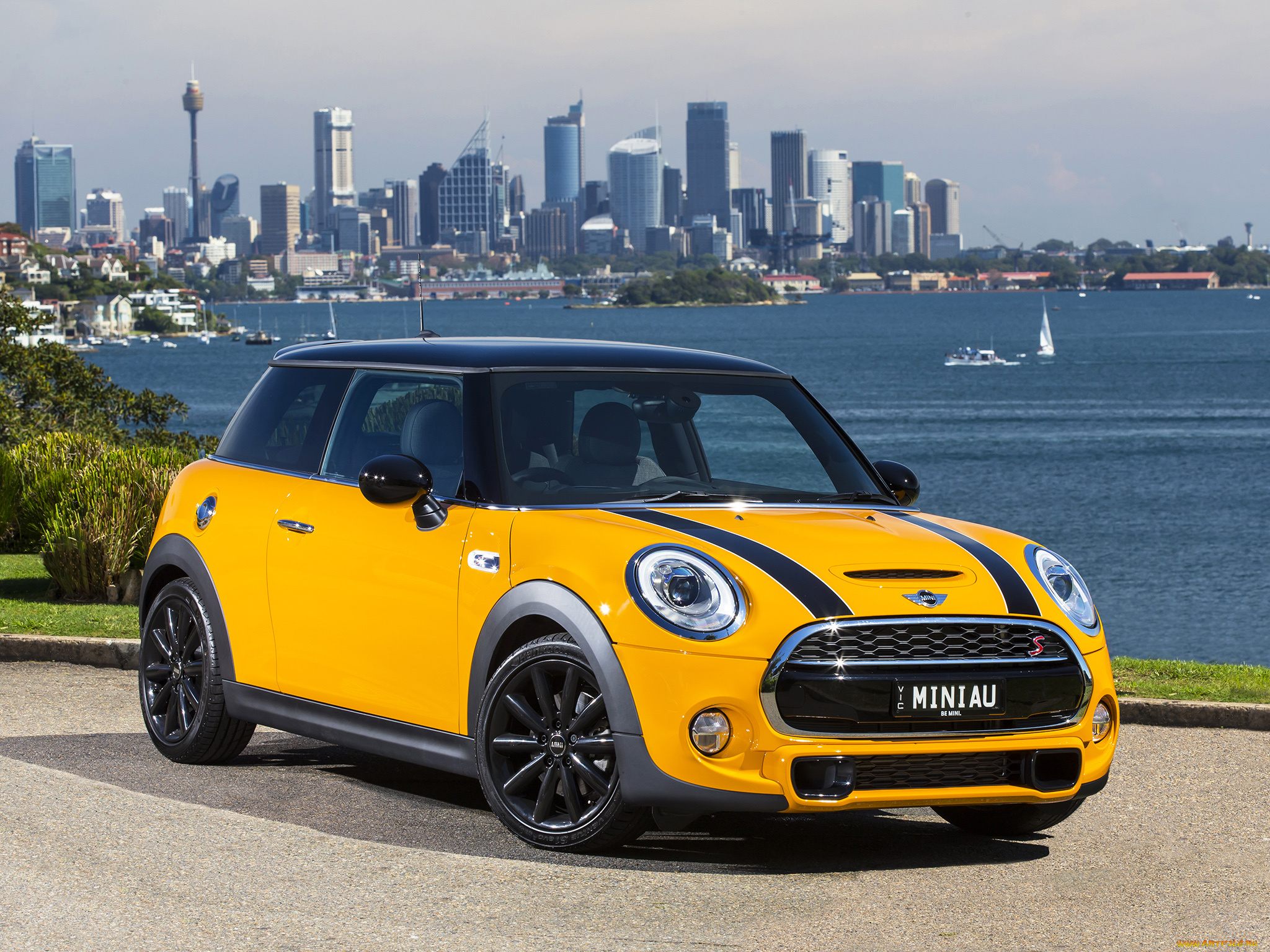 автомобили, mini, 2014, г, f56, au-spec, cooper, s, желтый