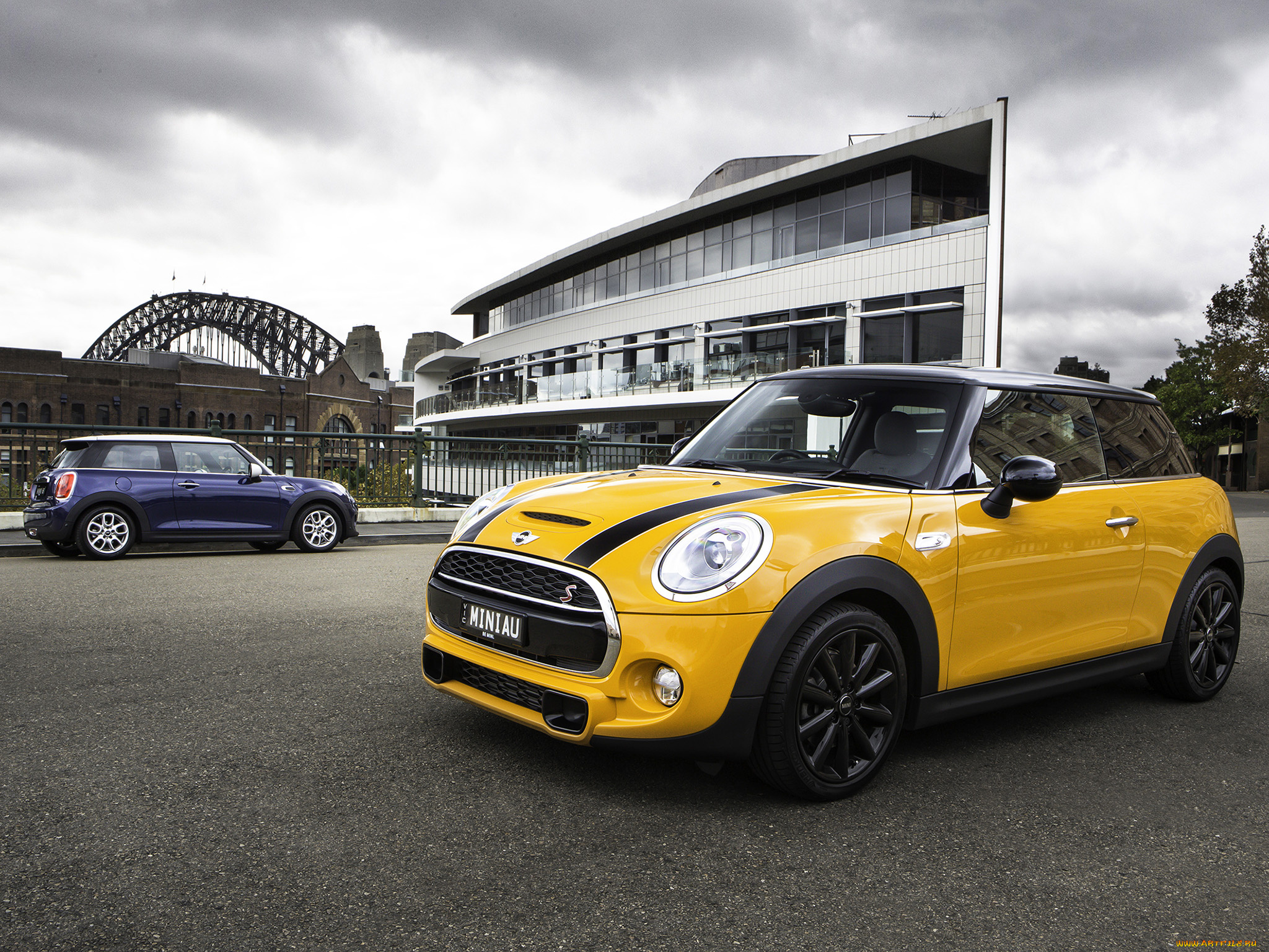 автомобили, mini, cooper, s, желтый, 2014, г, f56, au-spec