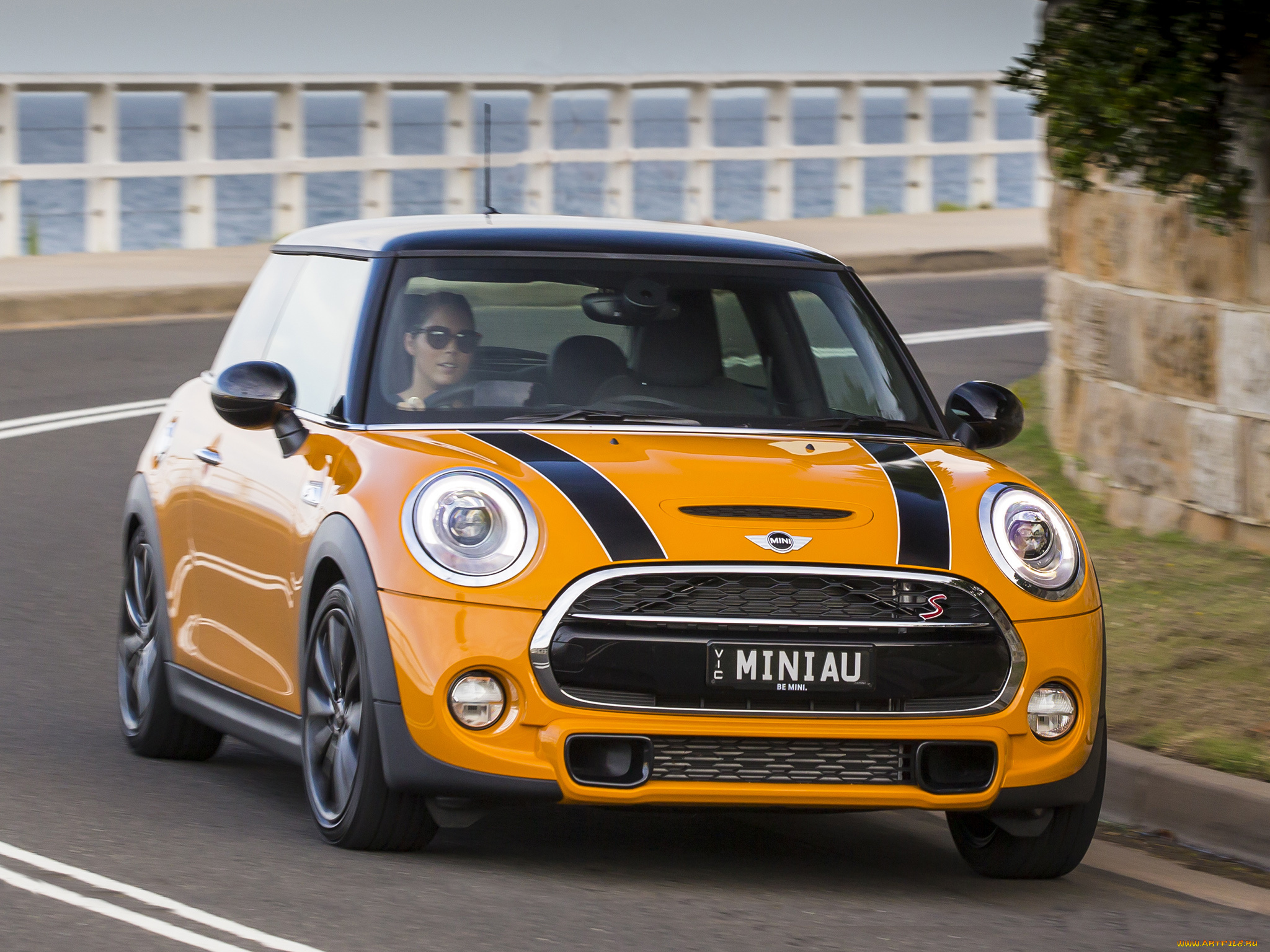 автомобили, mini, cooper, s, желтый, 2014, г, f56, au-spec