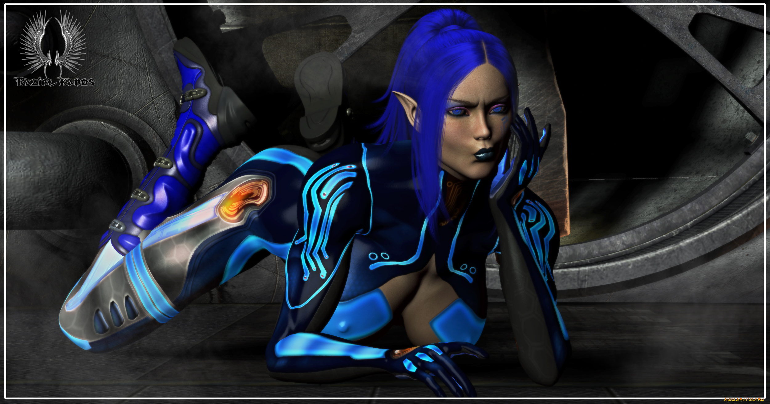 3д, графика, эльфы, , elves, взгляд, эльфийка