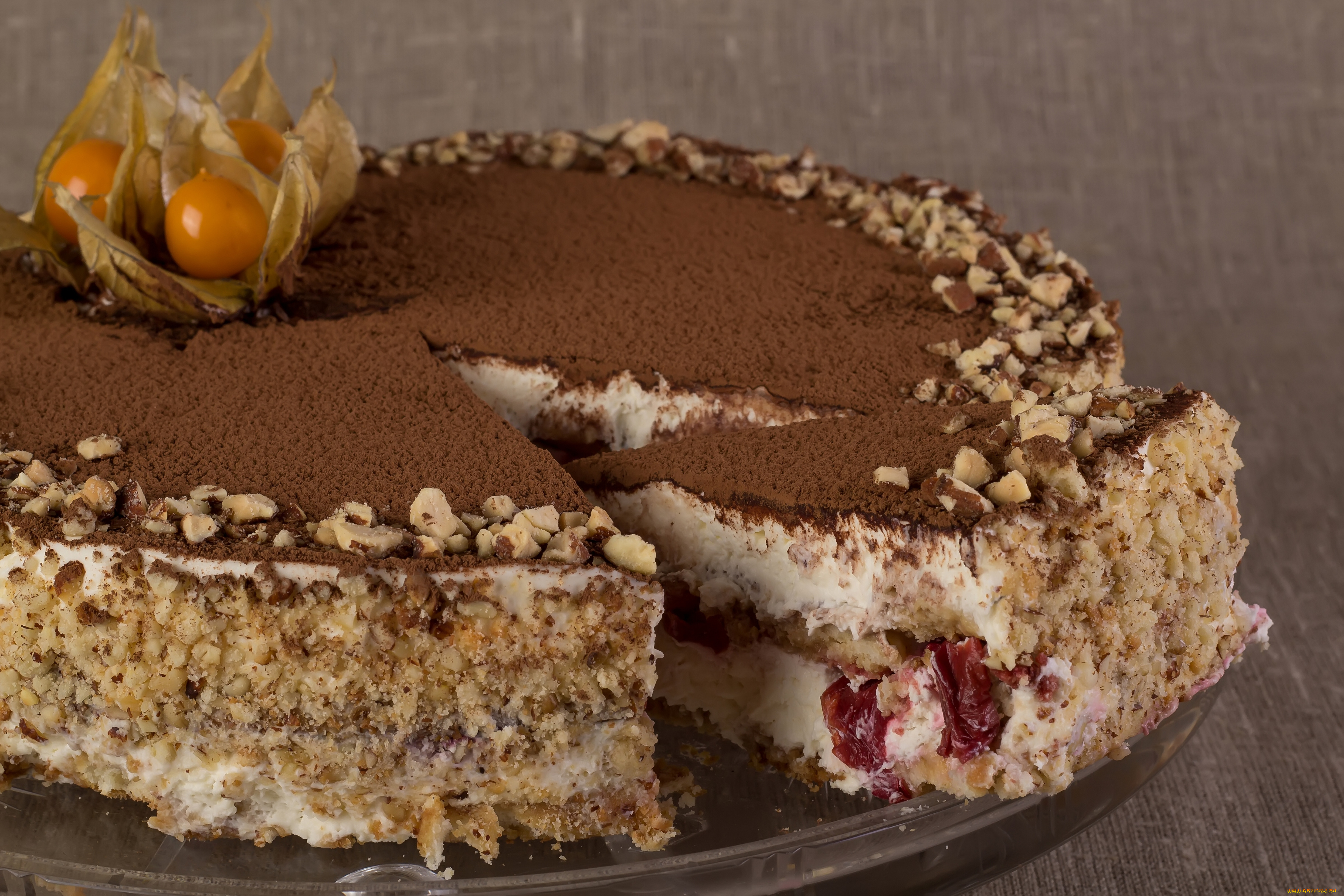 еда, торты, физалис, торт