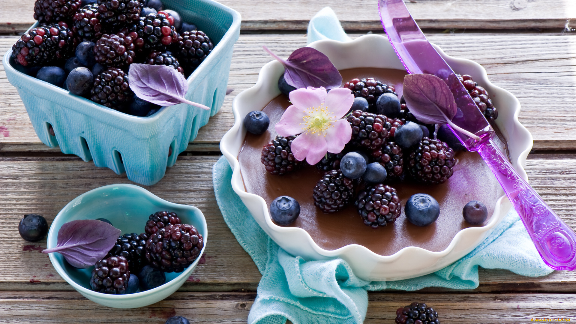 еда, мороженое, , десерты, ежевика, ягоды, миска, нож, десерт