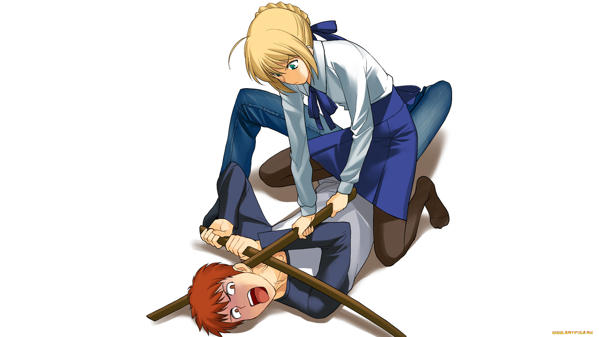 аниме, fate, stay, night, широ, сейбер