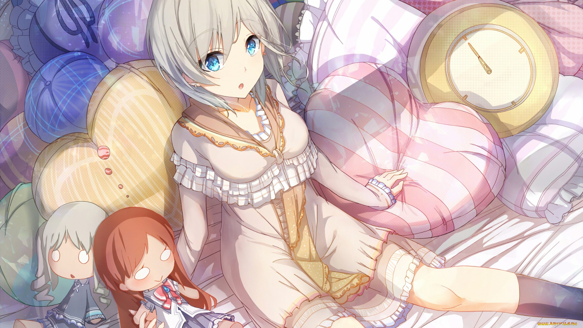 аниме, idolm@ster, фон, взгляд, девушка