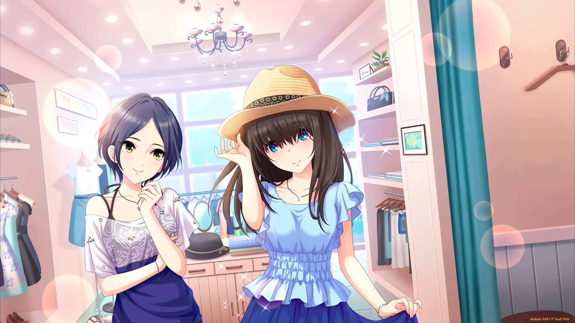 аниме, idolm@ster, фон, взгляд, девушки