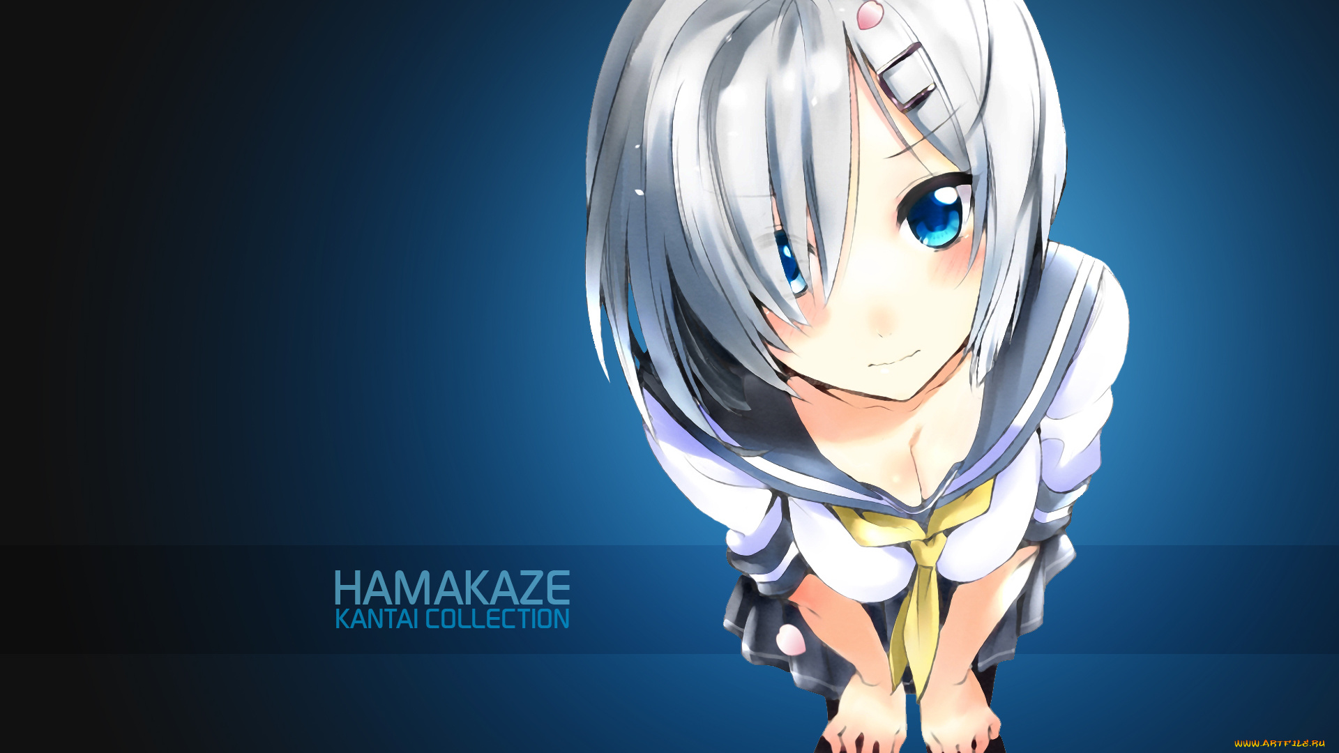 аниме, kantai, collection, фон, взгляд, девушка