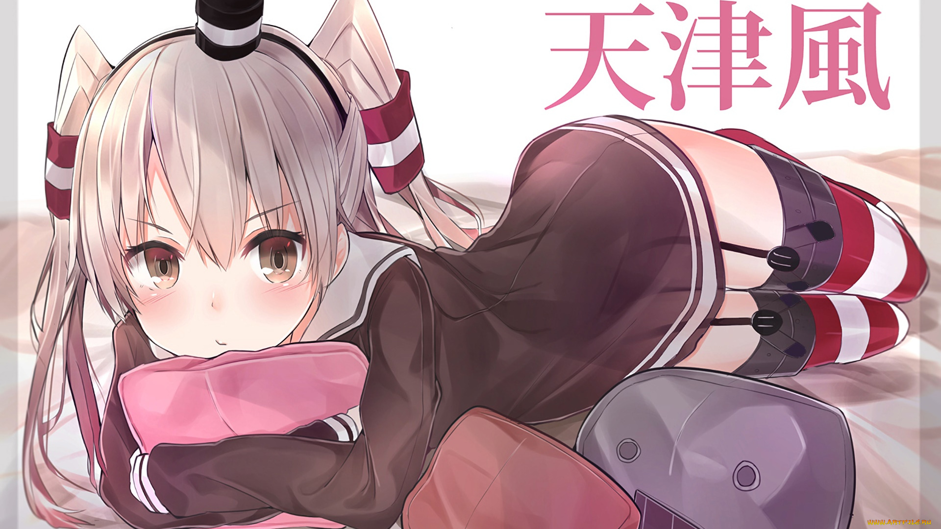 аниме, kantai, collection, фон, взгляд, девушка