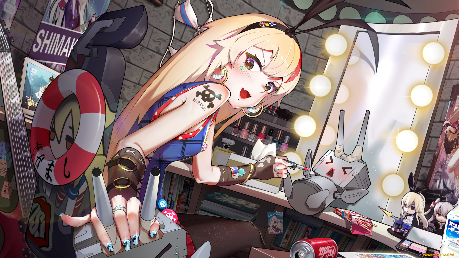 аниме, kantai, collection, роботы, девушка