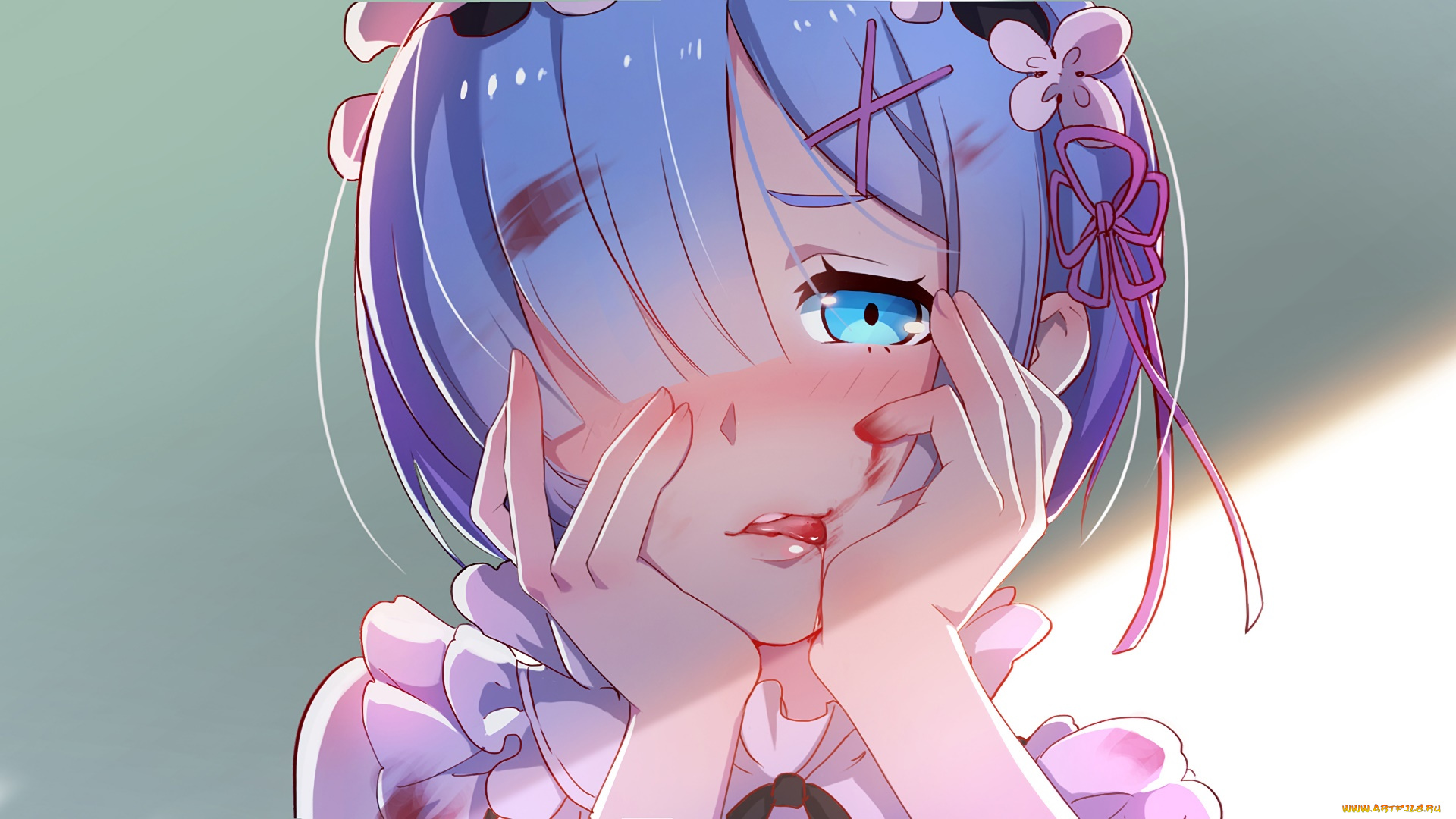 аниме, re, , zero, kara, hajimeru, isekai, seikatsu, фон, взгляд, девушка