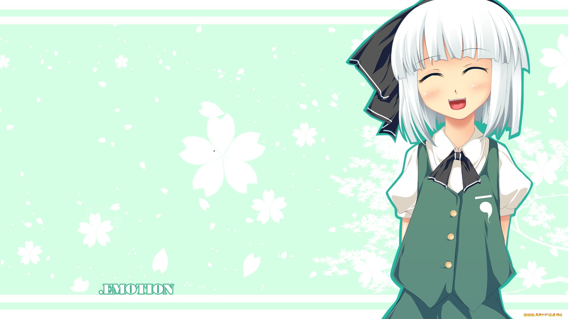 аниме, touhou, фон, взгляд, девушка