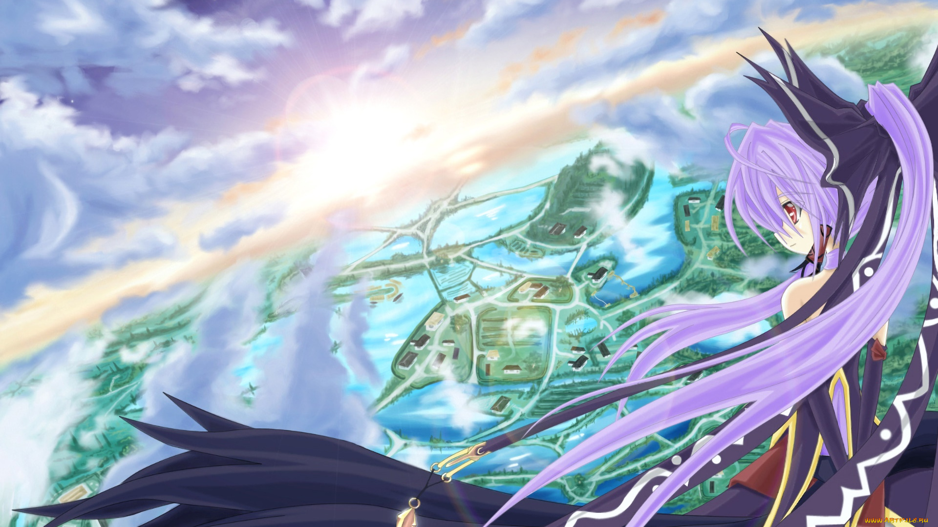 аниме, touhou, взгляд, фон, девушка