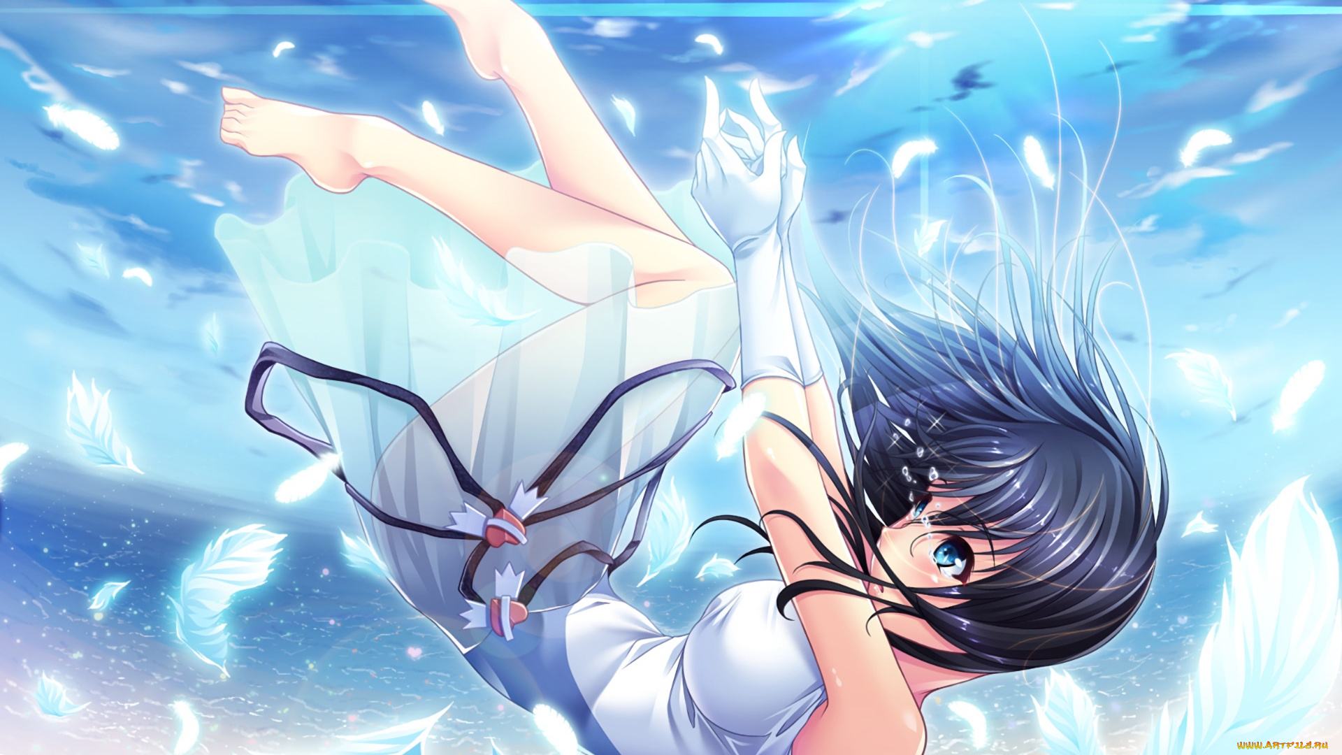 аниме, unknown, , другое, фон, взгляд, девушка