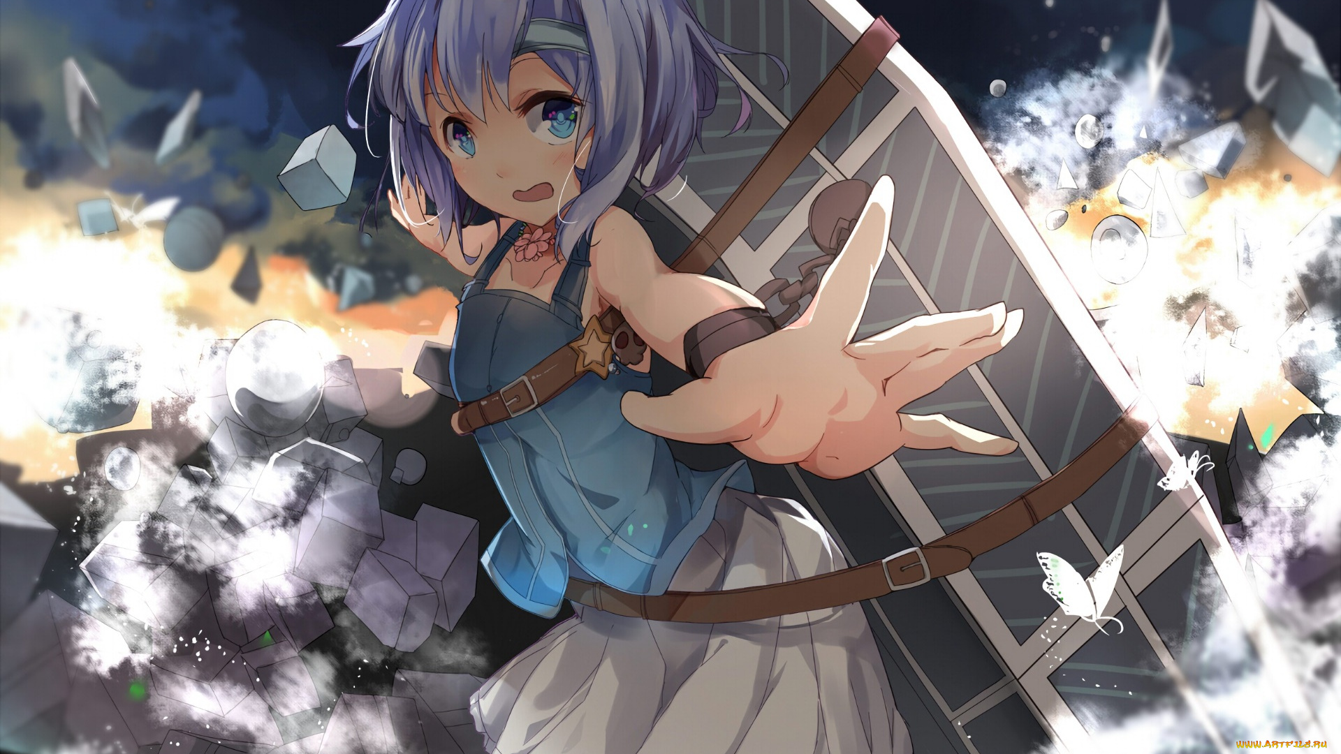 аниме, unknown, , другое, фон, взгляд, девушка