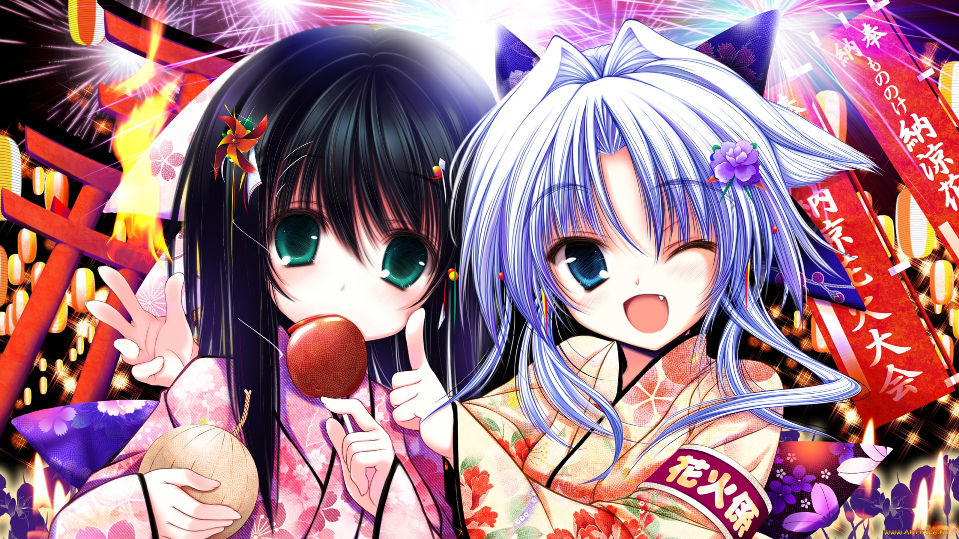 аниме, unknown, , другое, фон, взгляд, девушки