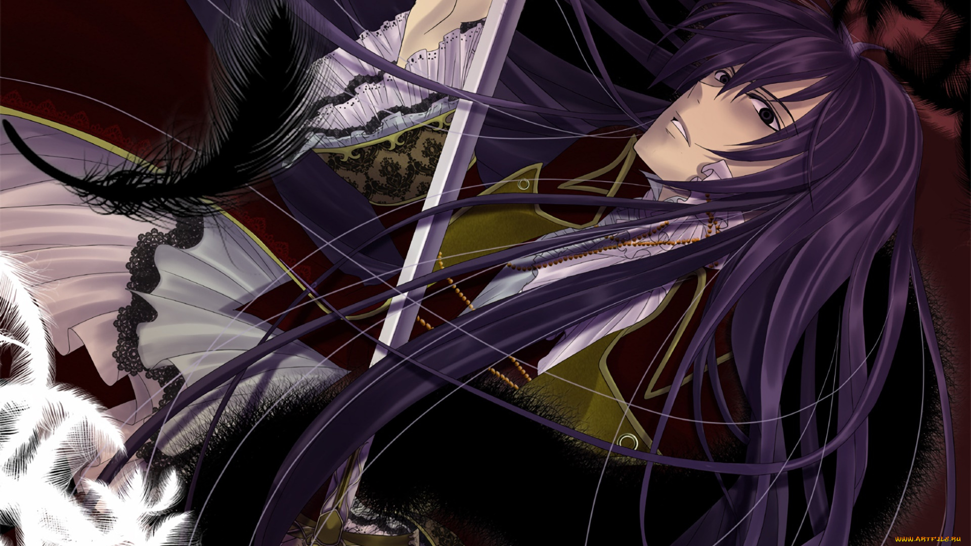 аниме, vocaloid, парень, взгляд, фон