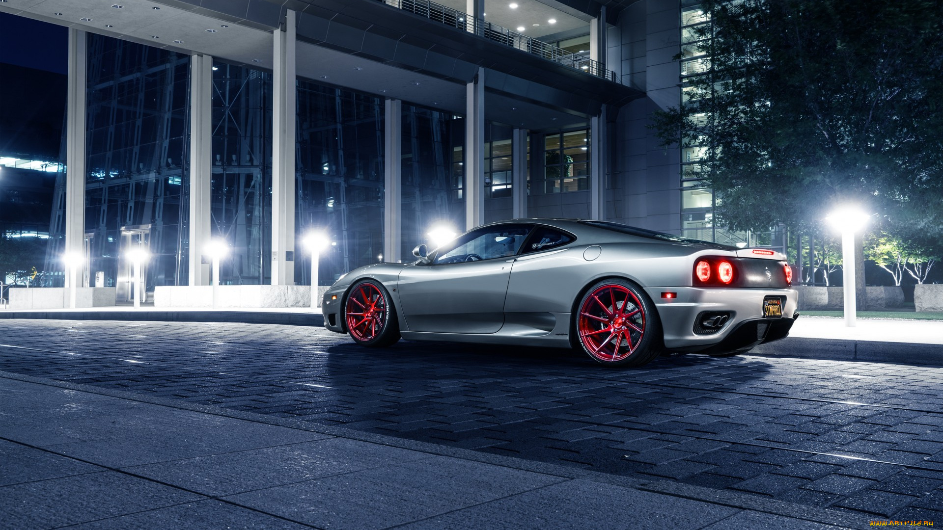 автомобили, ferrari, garde, rear, 360, silver, supercar, wheels, avant, modena